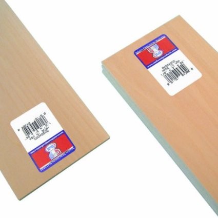 Midwest Products 4404 1/8" x 4" x 24" Micro-Cut Basswood Sheets (Pack of 10)