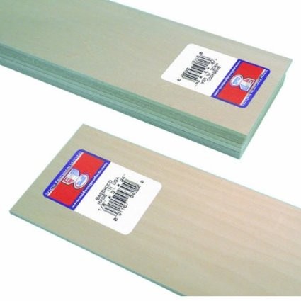 Midwest Products 4304 1/8" x 3" x 24" Micro-Cut Basswood Sheets (Pack of 15)
