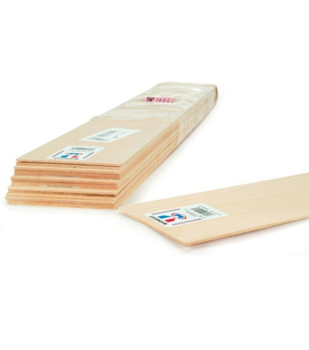 Midwest Products 4402 1/16" x 4" x 24" Micro-Cut Basswood Sheets (Pack of 15)
