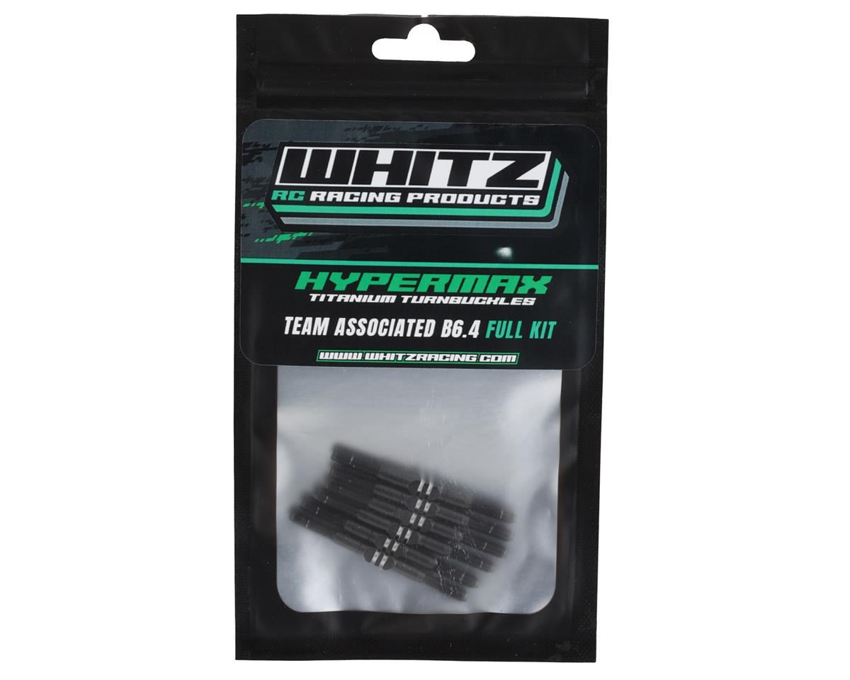 Whitz Racing Products WRP-AEB64-HM2 1:10 HyperMax 3.5mm Black Ti Turnbuckle Kit