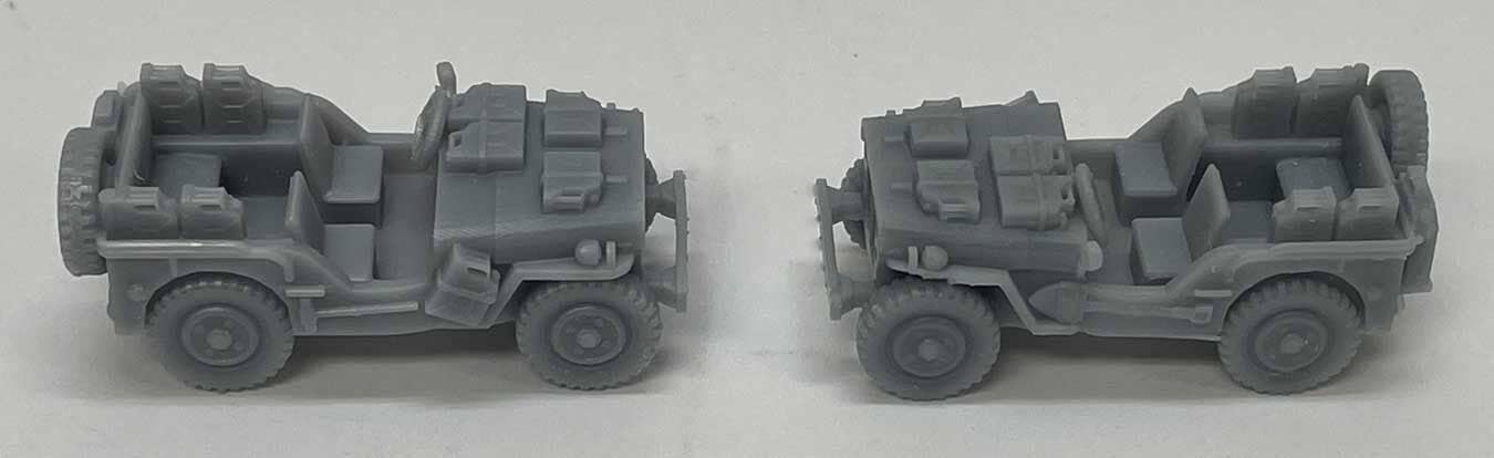 Phoenix Precision Models 31124 HO Willys Jeep w/ Gerry Cans 3-D Kit (Pack of 2)