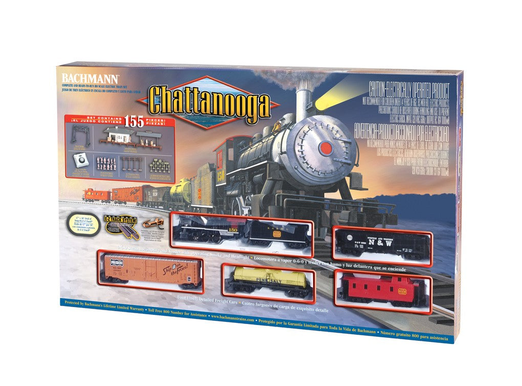 Bachmann 00626 HO Chattanooga Gauge Steam Starter Freight Train Set