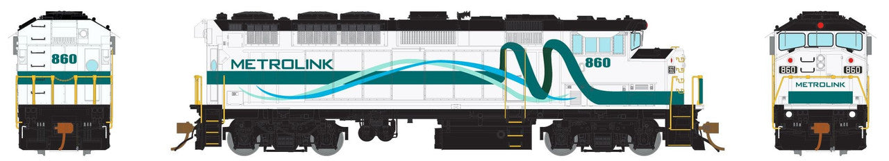 Rapido Trains 019521 HO Metrolink F59PH Diesel Locomotive DCC/Sound #859