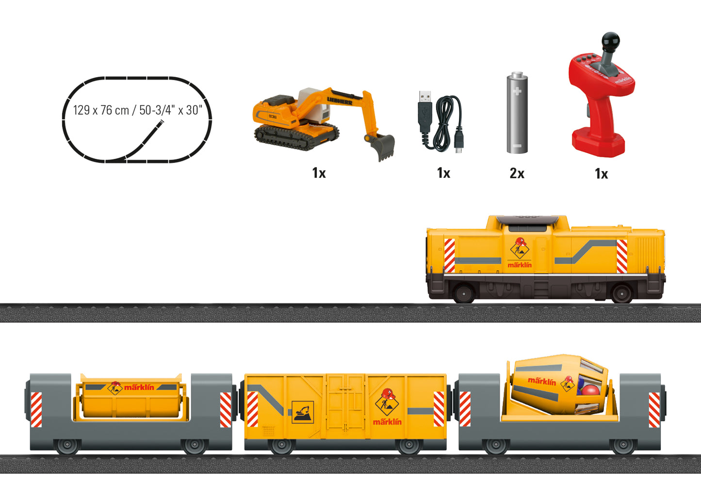 Marklin 29341 My World Construction Site HO Gauge Starter Train Set