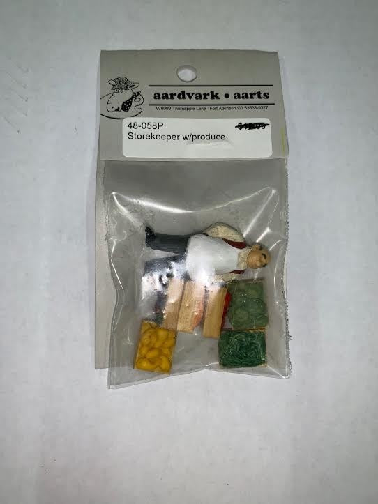 Aardvark Aarts 48-058P O Storekeeper with Produce Figure