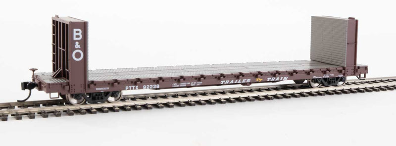 Walthers 910-5813 HO TTX 60' Pullman-Standard Flatcar with B&O Bulkheads #92228