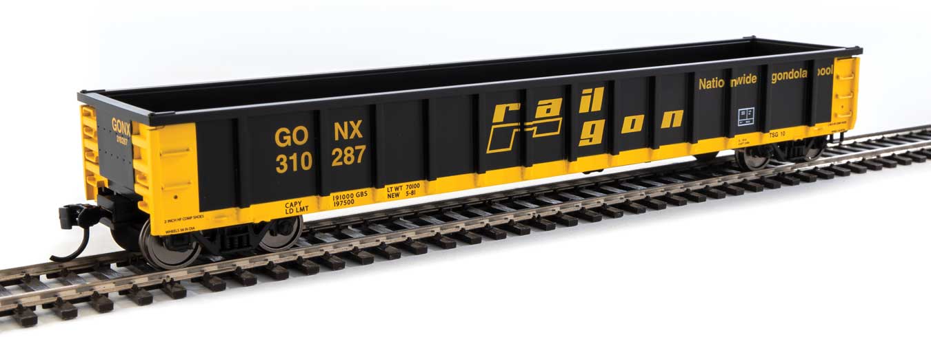 Walthers 910-6304 HO Railgon GONX RTR 53' Railgon Gondola #310287