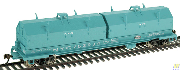 Walthers 3837 55' Cush Coil Car NYC Jade Green