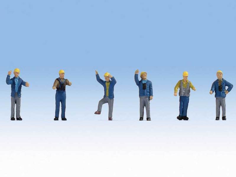 Walthers 949-6046 HO 1960s & 1970s Yard Crewmen Figures (Set of 6)