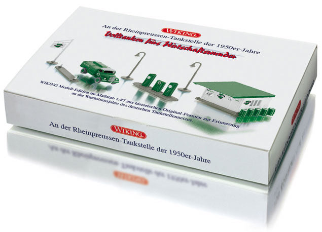Wiking 099077 HO Historic Petrol Station Set Petrol Station Building Filling