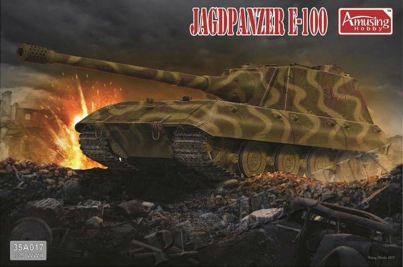 Amusing Hobby 35A017 1:35 Jagdpanzer E-100 Military Tank Model Kit