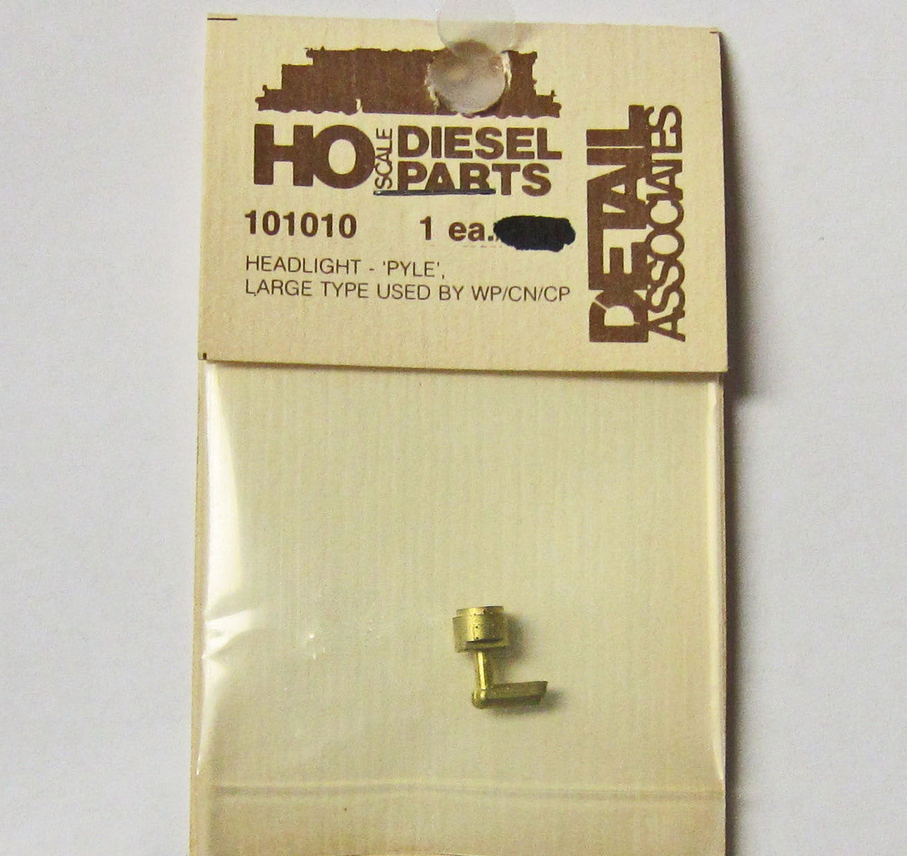Detail Associates 101010 HO Pyle Large Type Headlight Brass Part