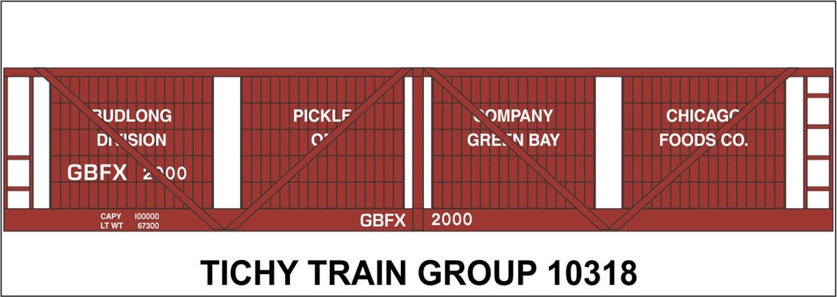 Tichy 10318 HO Budlong Pickle Car Decal Sheet