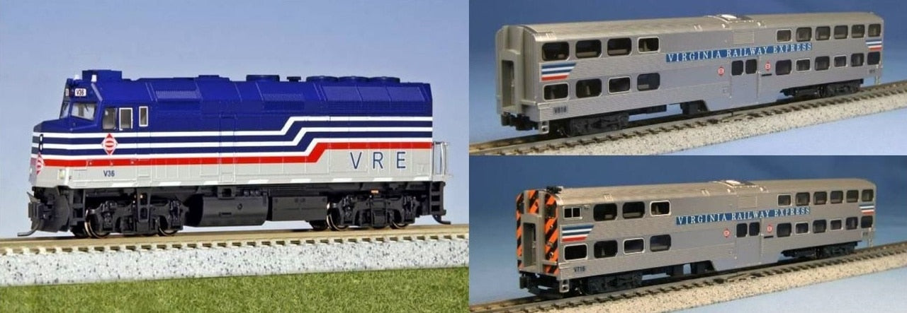 Kato 106-8706-BNDL-DCC VRE Capital N Gauge Commuter Complete