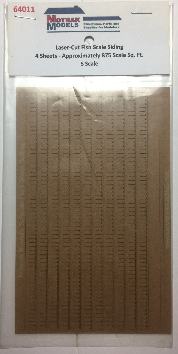 Motrak Models 64011 S Laser-Cut Fish Siding (Pack of 4)