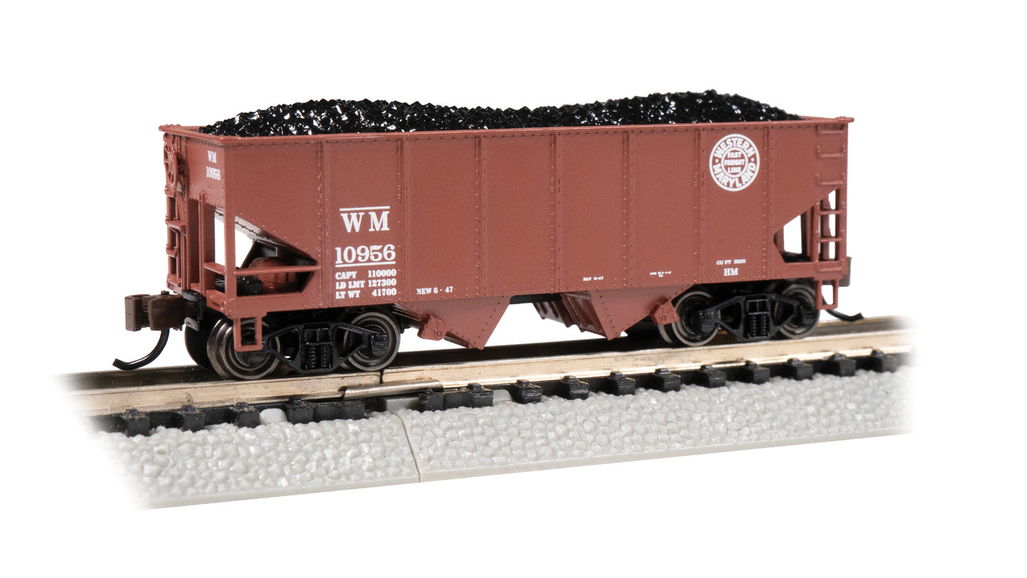 Bachmann 19566 N Western Maryland USRA 55-Ton 2-Bay Hopper #10956