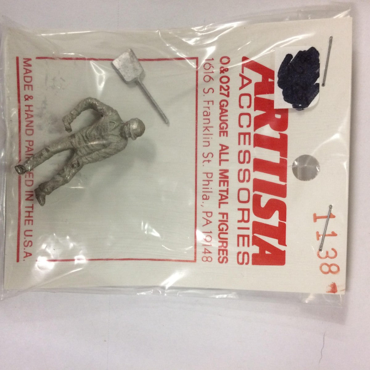 Arttista 1138 Road Worker Pewter Figure Unpainted