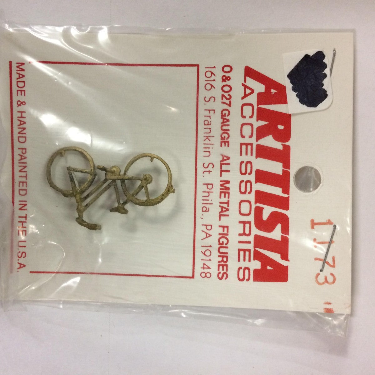 arttista 1173 Girls Brass Bicycle Pewter Figure Unpainted