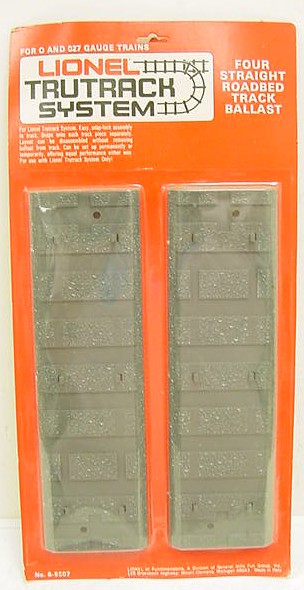 Lionel 6-5607 O/027 TruTrack Ballasted Straight Roadbed Track Ballast(Pack of 4)