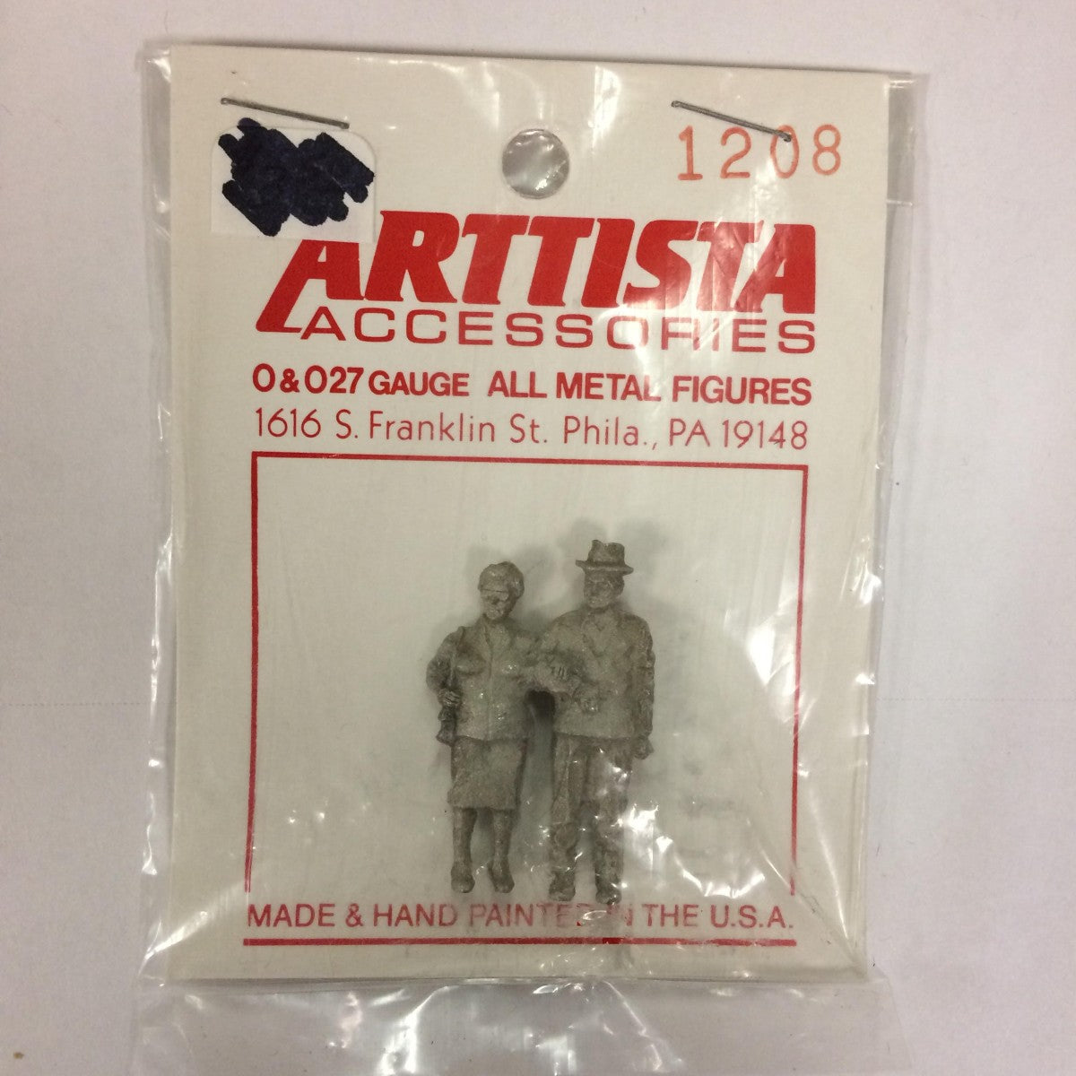 Arttista 1208 Unpainted Pewter Man and Woman Standing Figures (Set of 2)