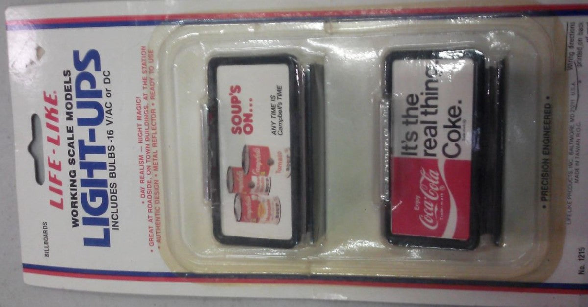 Life Like 1215 HO Light-Up Billboards (Pack of 2)