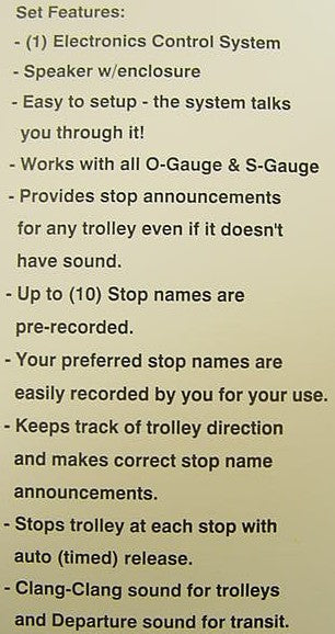 Z-Stuff DZ-1220 Trolley Stop & Controller Announcement System