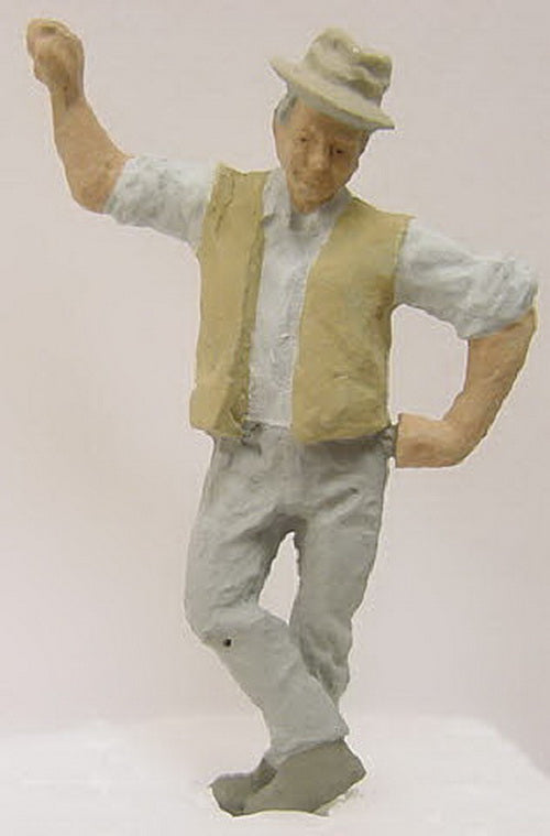 Arttista 1284 O Man Leaning Against Wall Pewter Figure Hand Painted