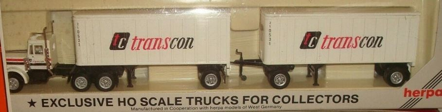 Con-Cor 0004-001029 HO Herpa Transcon Tractor & 27'' Twin Trailers