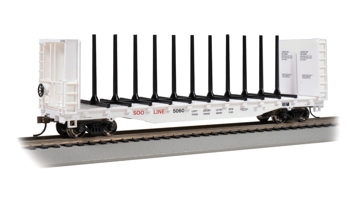 Bachmann 12906 HO Soo Line 52' Center-Beam Flatcar #5060