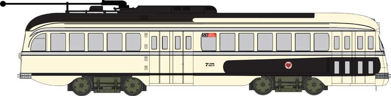 Bowser 12917 HO Kansas City Phase 1 PCC Streetcar Standard DC #513