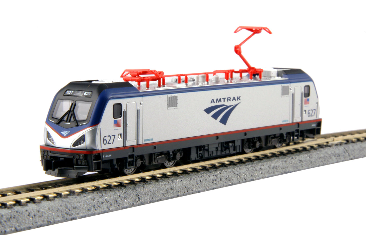Kato 137-3002-DCC N Amtrak Siemens ACS-64 Electric Locomotive with DCC #627
