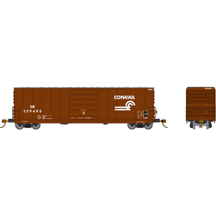 Rapido Trains 139005 HO Conrail Small Logo Evans X72A Boxcar #2 (Pack of 6)