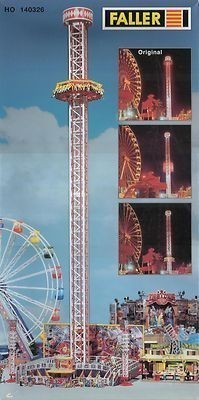 Faller 140326 HO Power Free Fall Tower Carnival Ride 28" Tall Motorized Kit