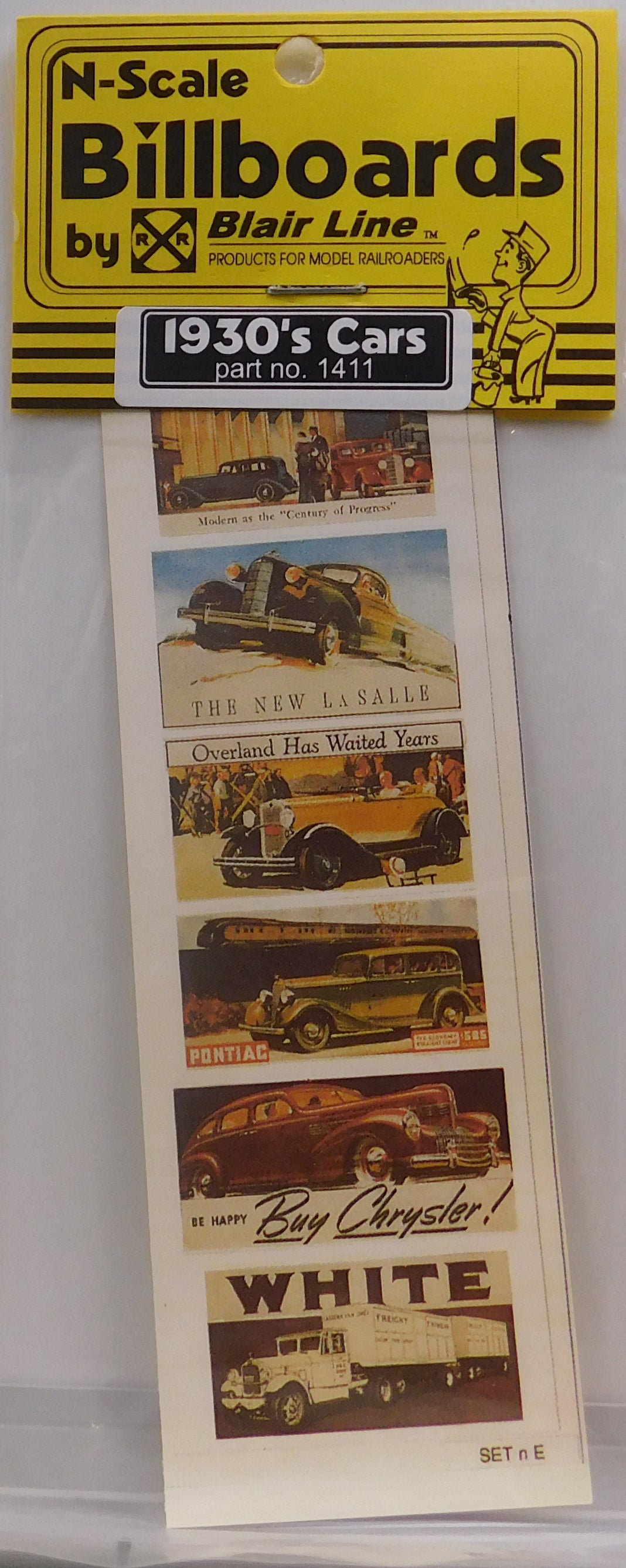 Blair Line 1411 N 1930's Antique Cars Billboard Signs