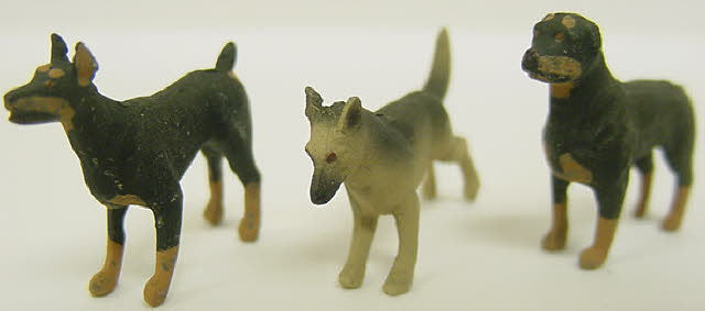 Arttista 1446 O Junk Yard Dogs Pewter Figure Hand Painted (Set of 3)