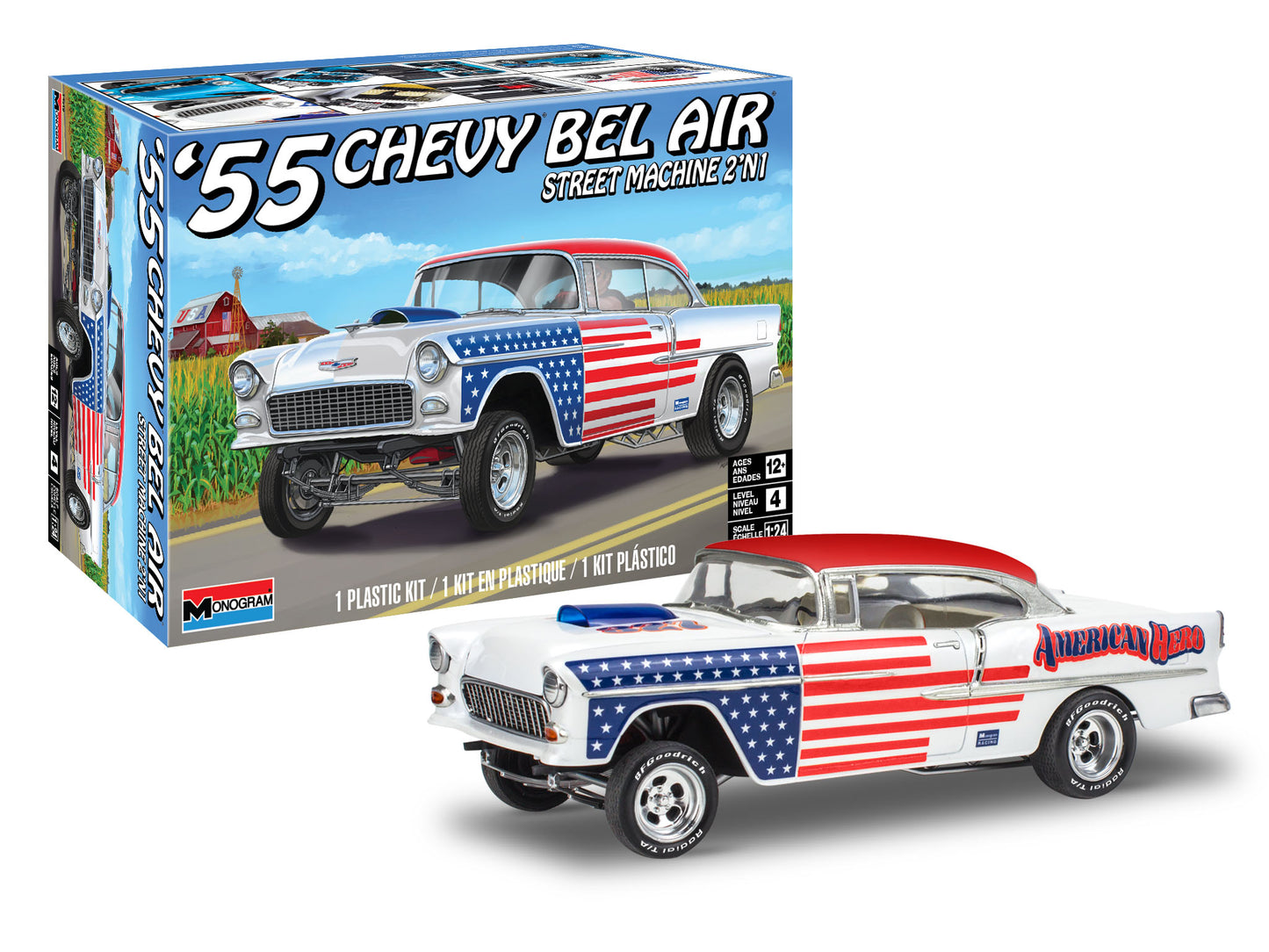 Revell 14519 1:24 ’55 Chevy Bel Air Street Machine Plastic Model Kit