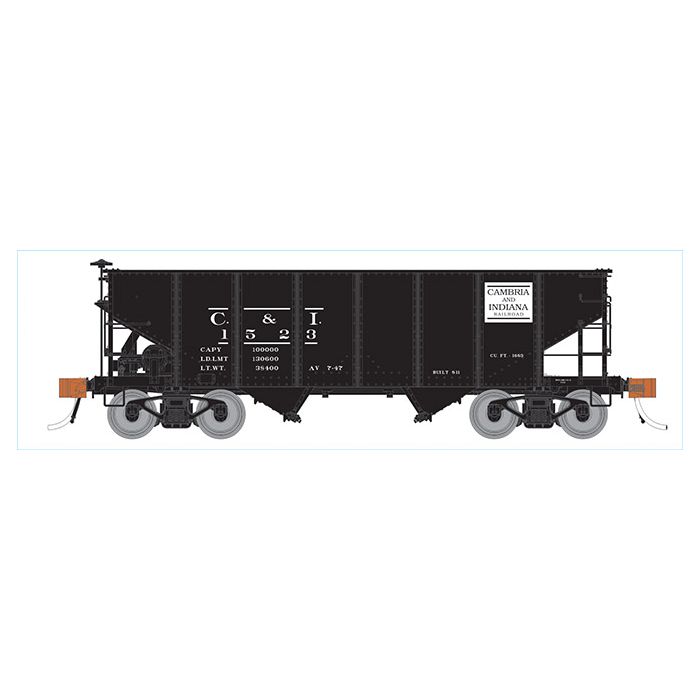 Rapido Trains 148005 HO Cambria & Indiana GLa 2-Bay Hopper Car (Set of 6)