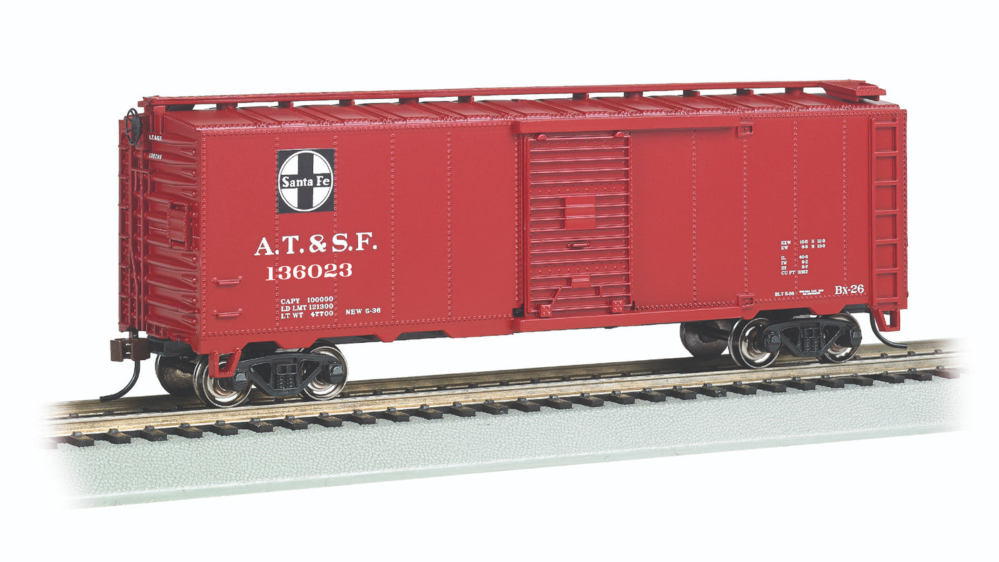 Bachmann 15016 HO Santa Fe 40' Steam Era Boxcar #136023