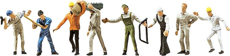 Faller 151051 HO Scale Construction Workers Figures (Set of 8)