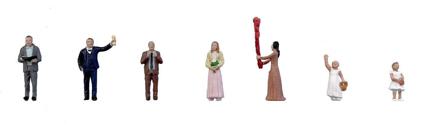 Faller 151653 HO Wedding Guest Group Figures (Set of 7)