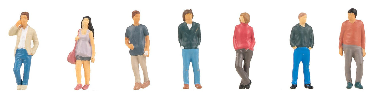 Faller 151661 HO Young People on the Road Group Figures (Set of 7)