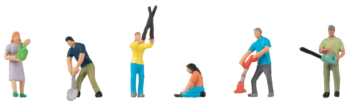 Faller 151686 HO Yard Workers Figures (Set of 6)