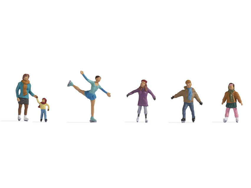 Noch 15824 HO Ice Skater Figures (Set of 6)