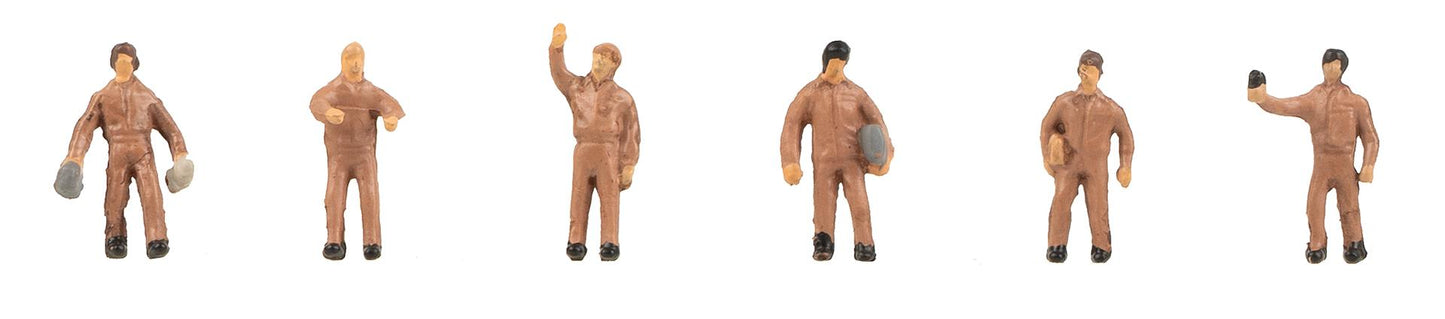 Faller 155609 N UPS Parcel Carrier Figures (Set of 6)
