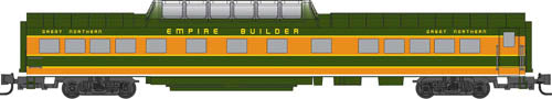 Micro-Trains 55100030 Z GN Empire Builder 83' Lightweight Smoothside Dome Car
