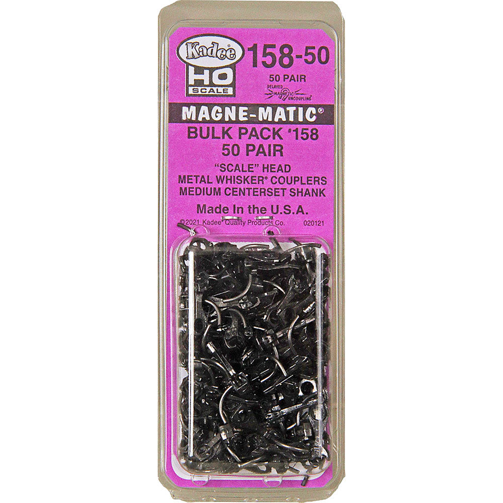 Kadee 158-50 HO #158 Scale Whisker Metal Coupler (Pack of 100)