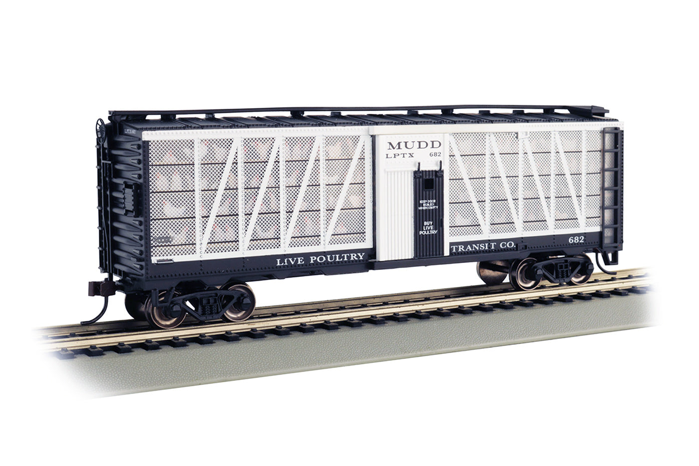 Bachmann 15901 HO Live Poultry Transit Co. Poultry Transport Car #682