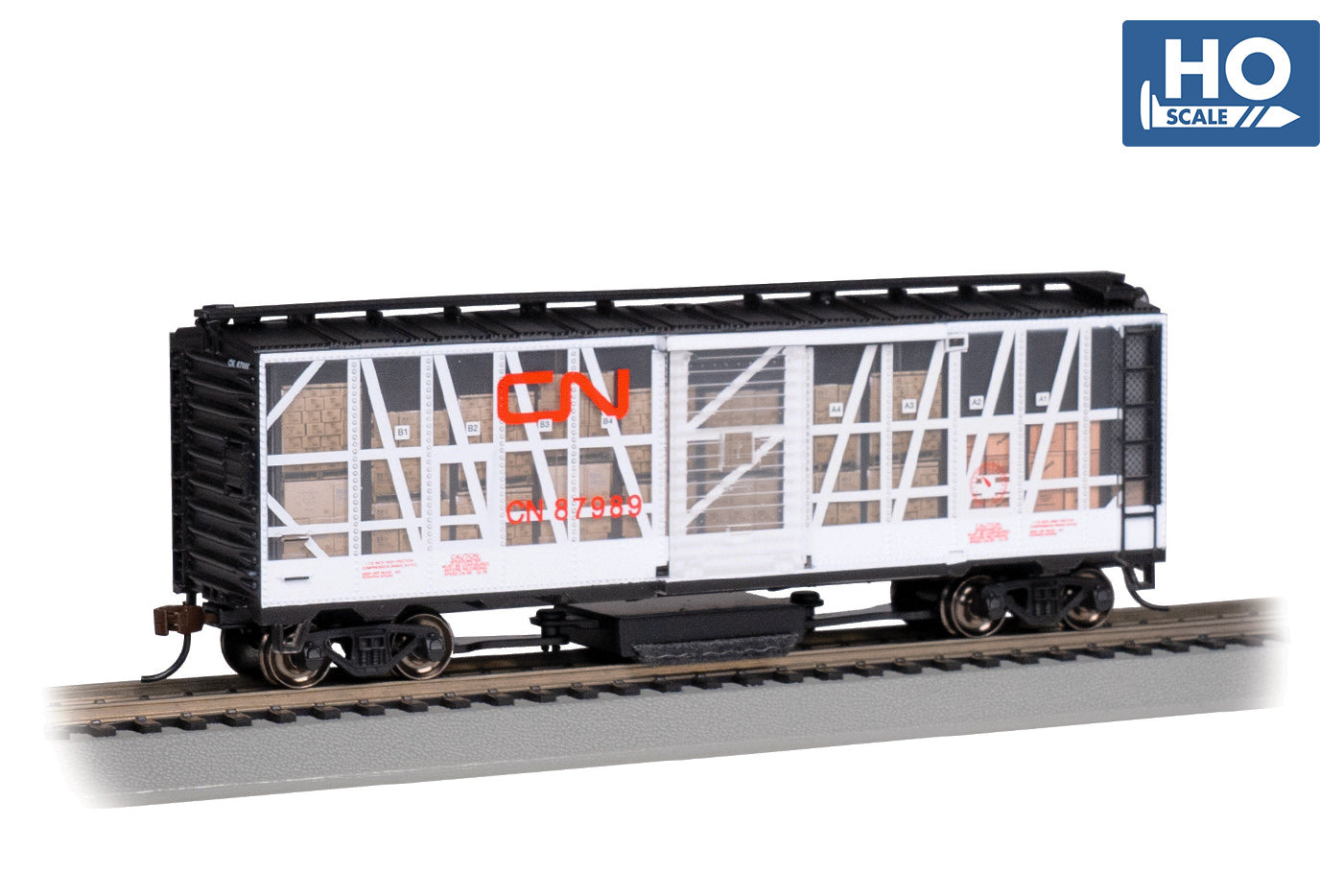 Bachmann 16323 HO Canadian National 40' Track-Cleaning Boxcar #87989