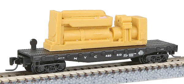 Micro-Trains 52500152 Z New York Central 40' Flat Car w/Generator Load #480810