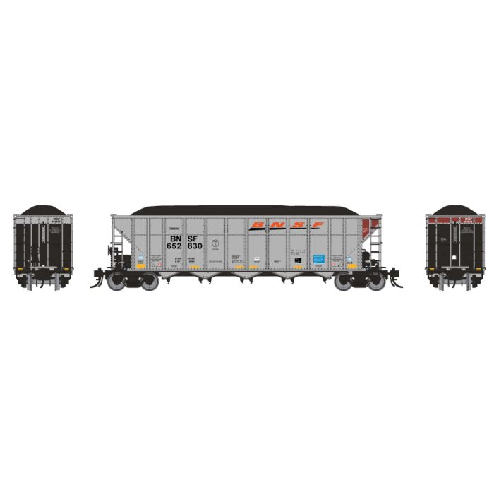 Rapido Trains 169024 HO BNSF Autoflood RD Coal Hopper Unnumbered (Pack of 6)